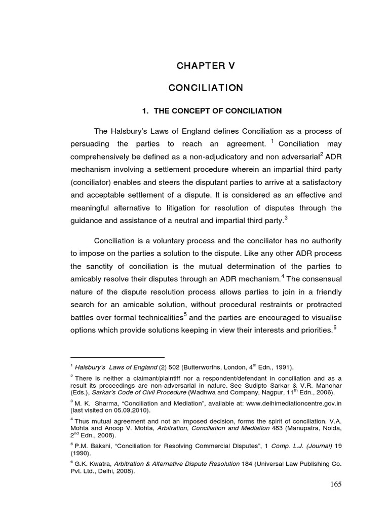 Conciliation Process in India Explained | PDF | Alternative Dispute ...