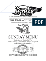 Sunday Menu - Regency