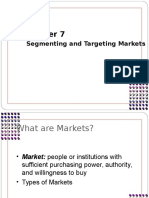 Segmenting and Targeting Markets