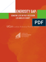 The Generosity Gap: Donating less in post recession Los Angeles
