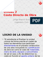 Clase 02 - Costo Directo de Obra