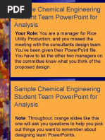 Sample Chemical Engineering Student Team Powerpoint For Analysis