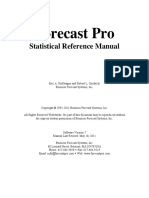 Forecast Pro V8 Statistical Reference Manual
