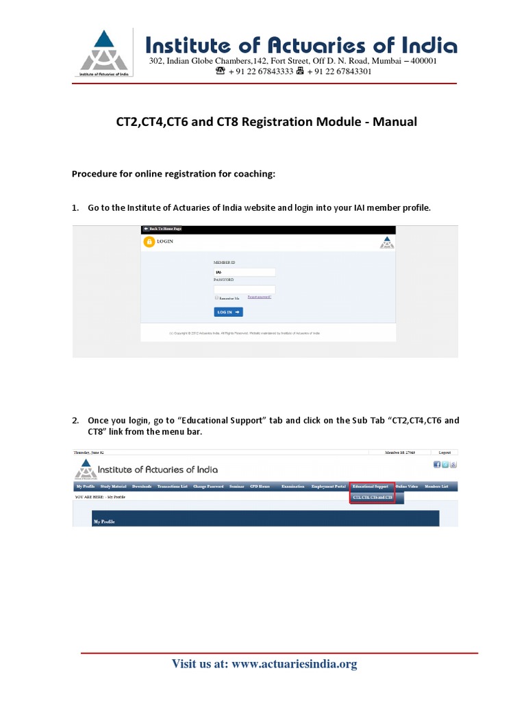 CT2, CT4, CT6 and CT8 Registration Module - Manual | PDF