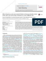 Effect of Pectins On The Mass Transfer Kinetics of Monosaccharides, Amino