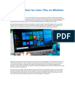 Desactivar Los Lives Tiles Windows 10