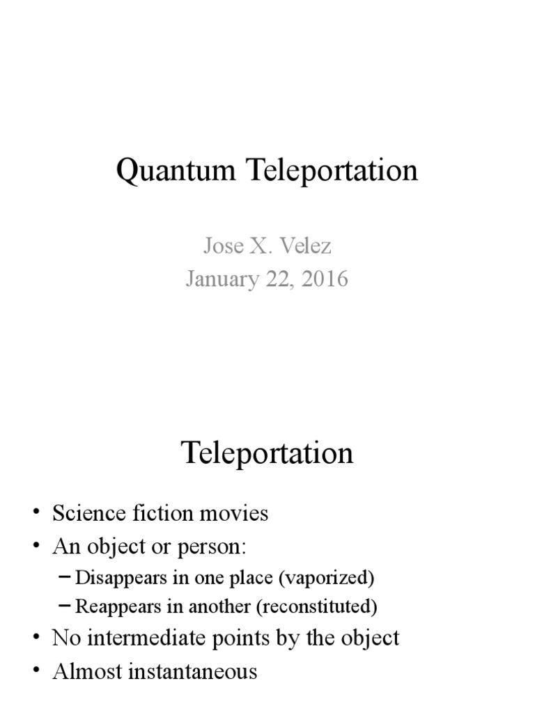 Understanding Quantum Teleportation | PDF
