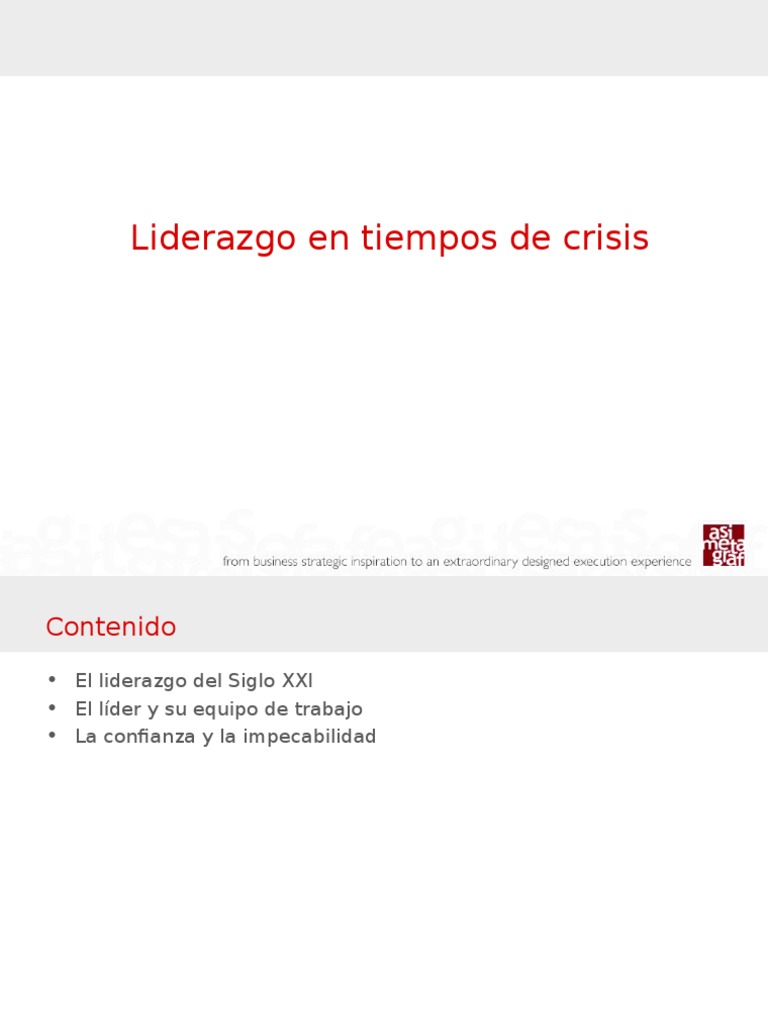Liderazgo Efectivo en Crisis | PDF | Liderazgo | Toma de decisiones