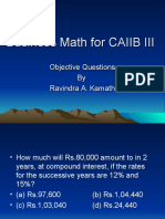 Business Math For CAIIB III
