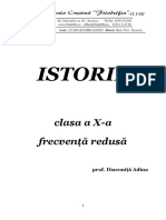 CURS ISTORIE, CLS X, Frecvență Redusă PDF