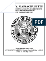 Granby, Massachusetts: Finance Committee and Capital Improvement COMMITTEE REPORTS 2016-2017 and Warrant Articles