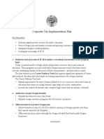 Corporate Tax Implementation Plan