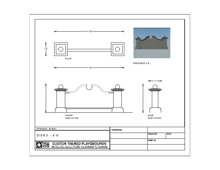 Monument Sign Elevation Details | PDF