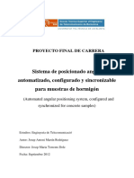 Sistema de Posicionado Angular Automatizado, Configurado y Sincronizable para Muestras de Hormigon