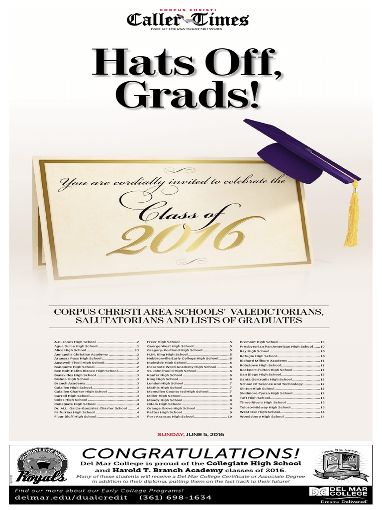 Class of 2016 Graduate Lists | Schools | Personal Growth