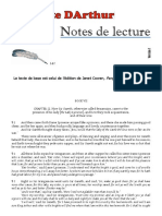 "Le Morte DArthur": Notes de Lecture Volet 140