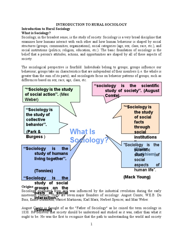 Introduction to Rural Sociology | PDF | Sociology | Science