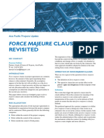 Force Majeure Clauses Revisited