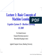 Basic Concepts of Machine Leaning