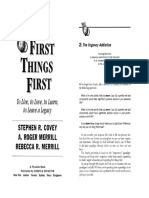 Stephen COVEY First Things First