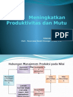 Pertemuan Ke 8, Meningkatkan Produktivitas Dan Mutu