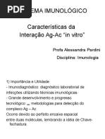 Características Da Interação Ag Ac in Vitro
