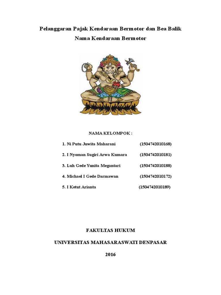Contoh Makalah Hukum Pajak