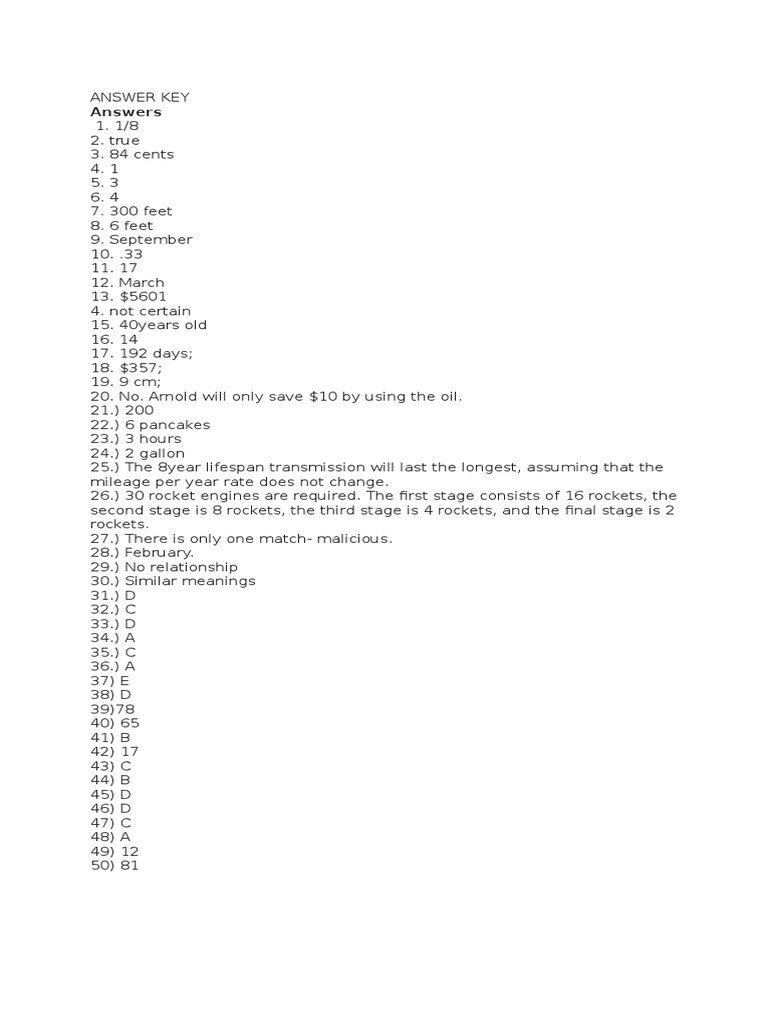 Answers | PDF