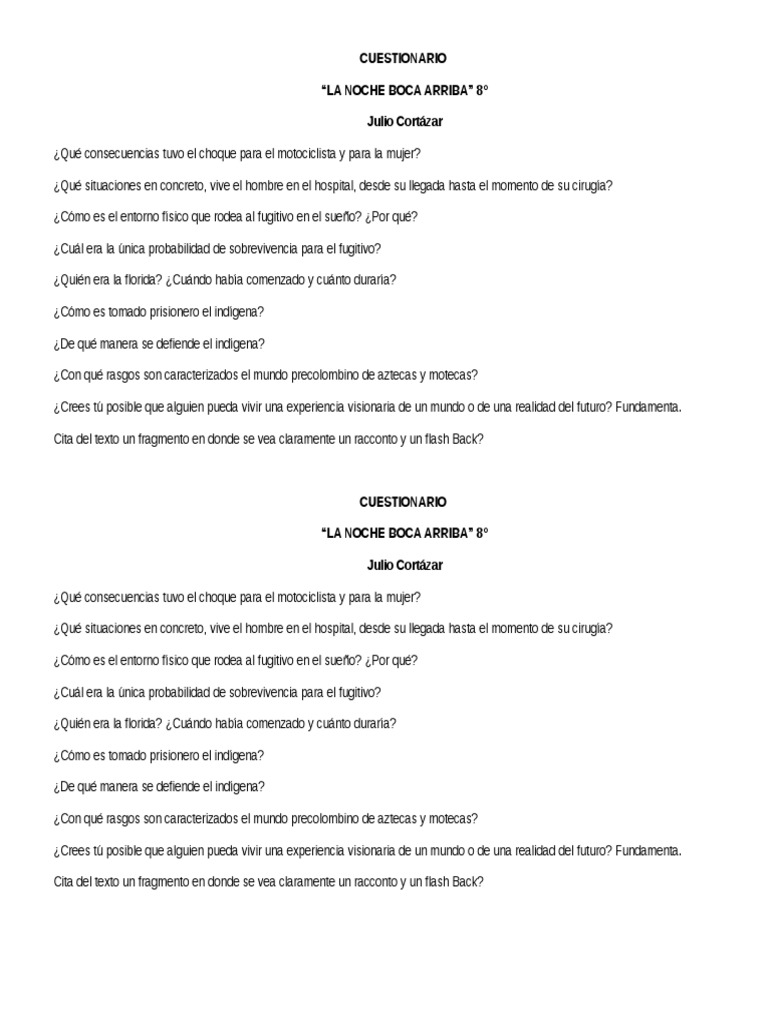 La noche boca arriba english pdf