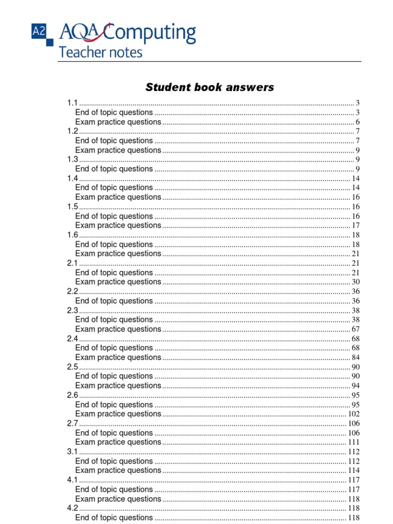 A2 Student Book Answers | PDF | Inheritance (Object Oriented ...