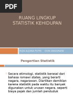 Ruang Lingkup Statistik Kehidupan