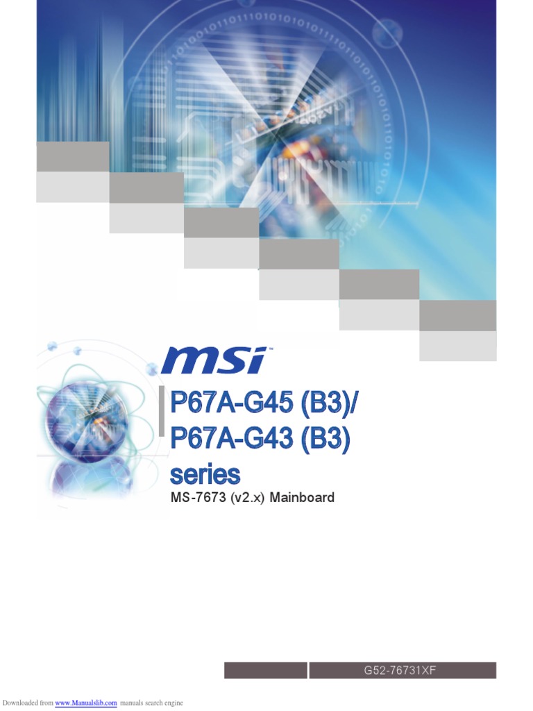 MSI Motherboard P67ag43 b3 PDF Usb Bios