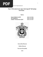 Makalah Teori Mikroekonomi Fertilitas Dan Demografi