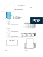 Volume Worksheet