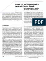 The Effect of Solutes On The Gelatinization Temperature Range of Potato Starch