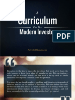 Investor Curriculum