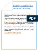 Fundamentals of Dry Granulation and Roller Compaction Technology