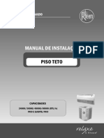 Instalação do ar condicionado mini split piso teto