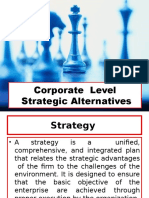 Corporate Level Strategic Alternatives and Expansion Strategies