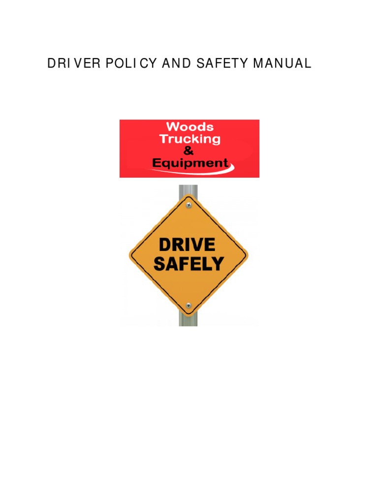 Driver Safety and Policy Manual | PDF | Traffic Collision | Driving