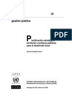 Planificación Estratégica para el desarrollo local  