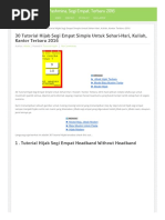 Download 30 Tutorial Hijab Segi Empat Simple Untuk Sehari-Hari Kuliah Kantor Terbaru 2016 by Jade Elsey SN314862974 doc pdf