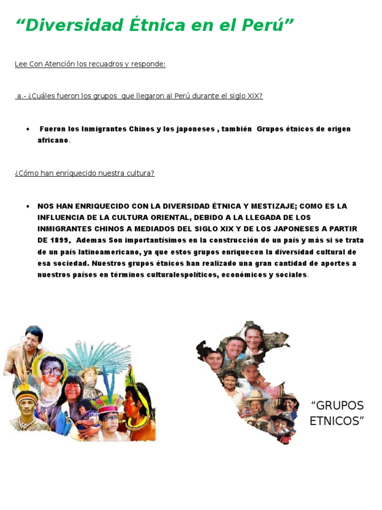 Diversidad Cultural | PDF | Diversidad cultural | Grupos étnicos