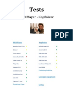 Tests - MP3 Player, Kopfhörer (Deutsch)