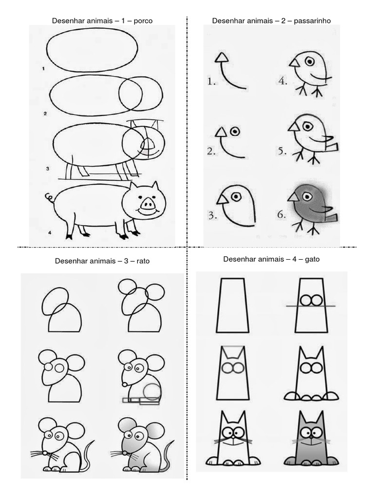 Desenhos Faceis Passo A Passo Animais