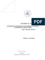 Determinarea Potențialului de Ionizare Al Atomilor. Experimentul Franck - Hertz