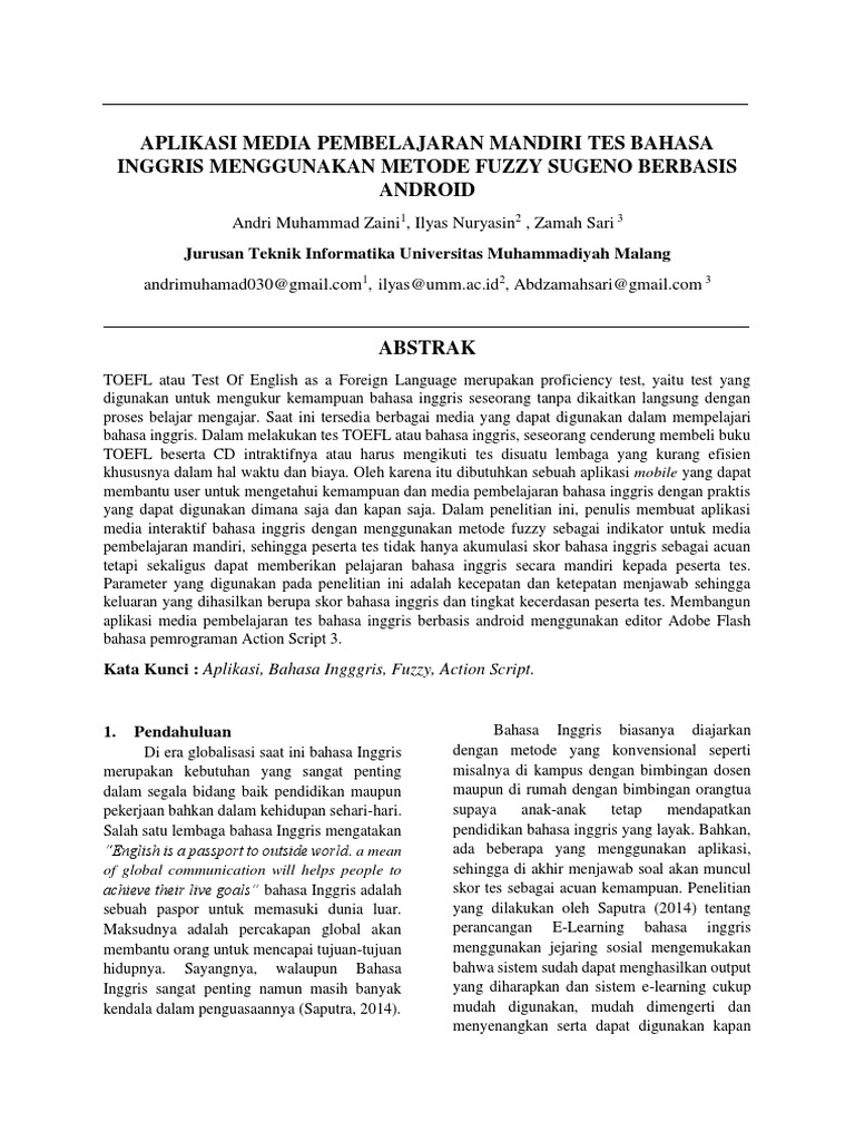 ★ Contoh bedah jurnal metode fuzzy