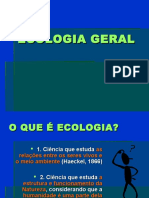 Ecologia Incial Níveis de Organização e Etc