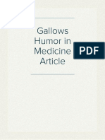 Gallows Humor in Medicine Article