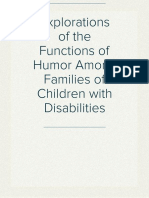 Explorations of The Functions of Humor Among Families of Children With Disabilities